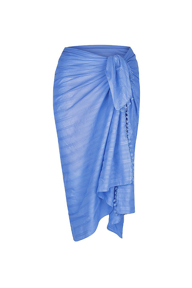 Ghost mannequin cobalt blue cotton sarong